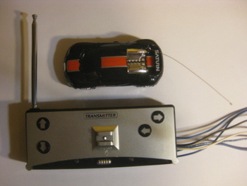 assembled remote with wires